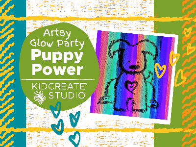 Kidcreate Studio - Oak Park. Artsy Glow Party- Puppy Power (4-9 Years)